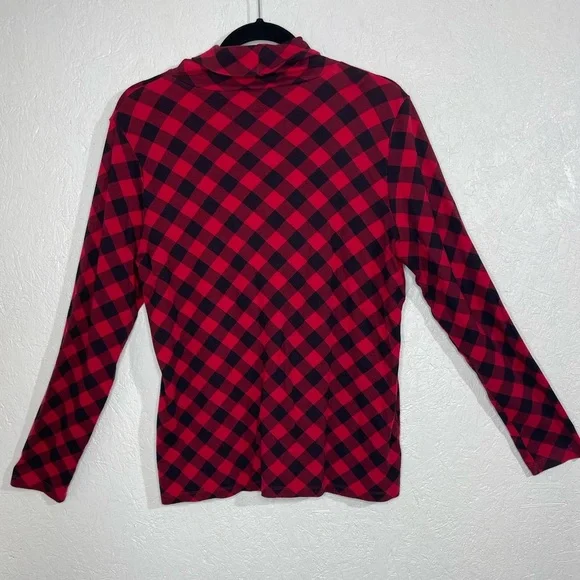 Bundle of 3 Plaid Kim Rogers Lee Rider Tops Long Sleeve 3/4 Sleeve Size Lg - Picture 10 of 15